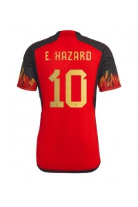 Belgia Eden Hazard #10 Fotballdrakt Hjemme Klær VM 2022 Korte ermer